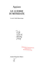 Copertina  Le guerre di Mitridate